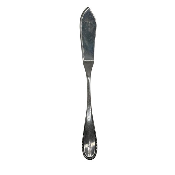 Oxford Hall Crystal Palace Stainless Steel Butter Spreader Knife Bead Edge - Picture 1 of 5